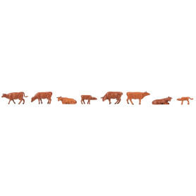 8 Vaches rouges d'Angeln - HO 1/87 - FALLER 151919