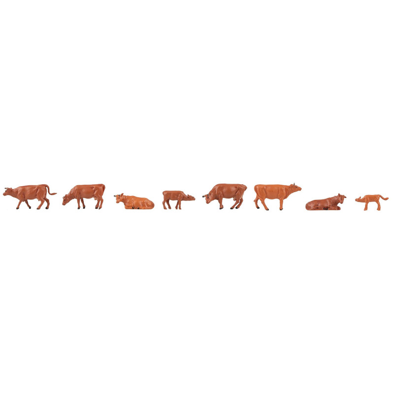 8 Vaches rouges d'Angeln - HO 1/87 - FALLER 151919