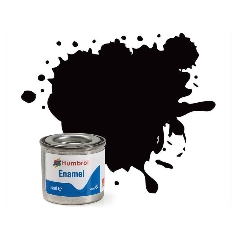 Humbrol 85 - Matt Satin Coal Black (noir anthracite satiné) - peinture enamel 14ml AA0936