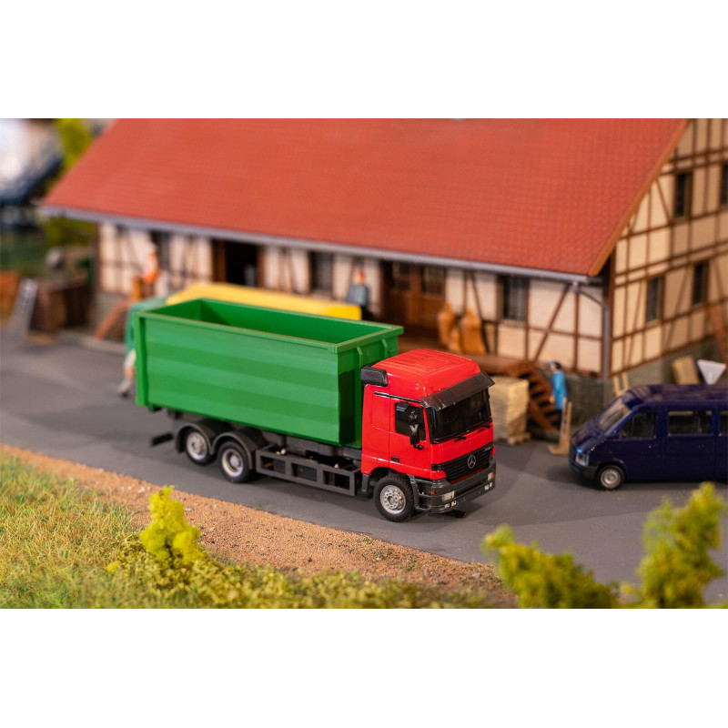 Camion MB Actros LH'96 avec conteneur ampliroll - HO 1/87 - FALLER 161493