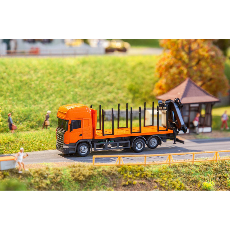 Camion Scania R13 transport de bois court - HO 1/87 - FALLER 161634
