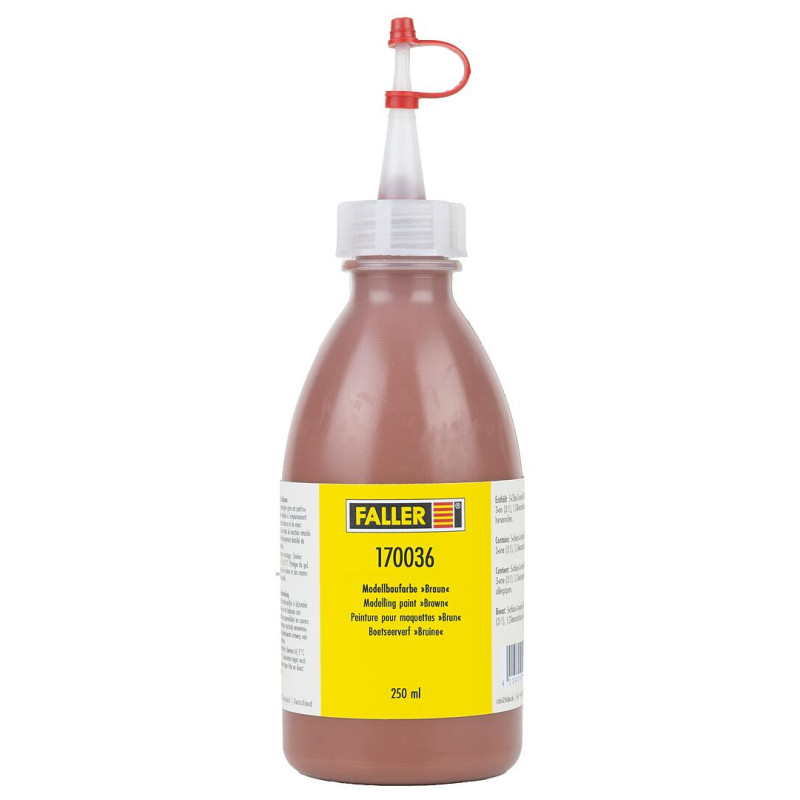 Peinture pour maquettes Brun, 250 ml - HO 1/87 - FALLER 170036