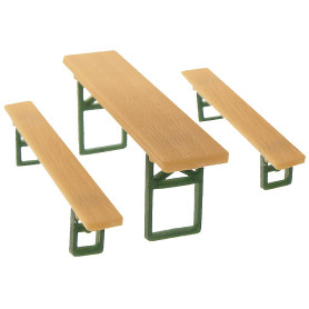 Bancs et tables de brasserie - HO 1/87 - FALLER 180444