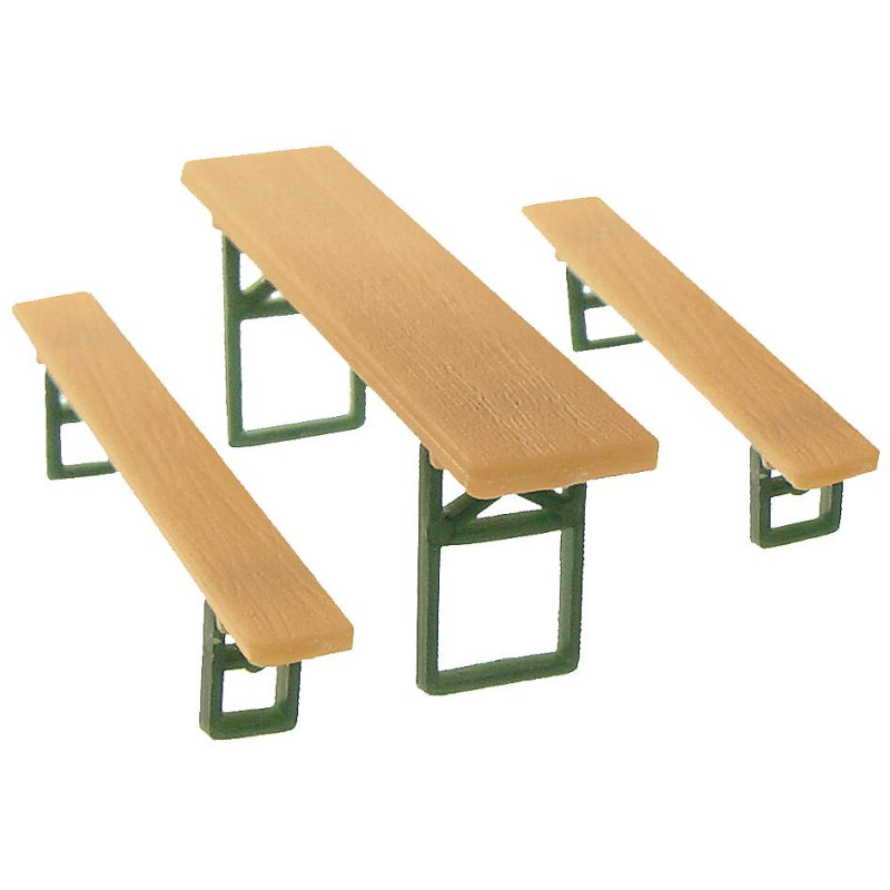 Bancs et tables de brasserie - HO 1/87 - FALLER 180444