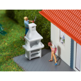 Barbecues de jardin, 2 pièces - HO 1/87 - FALLER 180902