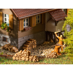 Piles de bois de chauffage (6 pièces) - HO 1/87 - FALLER 180940