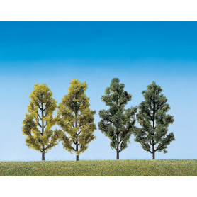 2 Bouleaux + 2 Peupliers - HO 1/87 - FALLER 181405