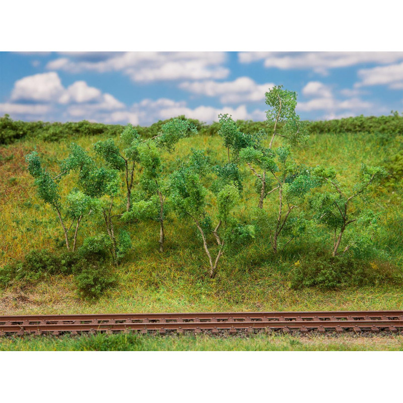 Arbres et arbustes en bordure de forêt 75 mm à 90 - HO 1/87 - FALLER 181409