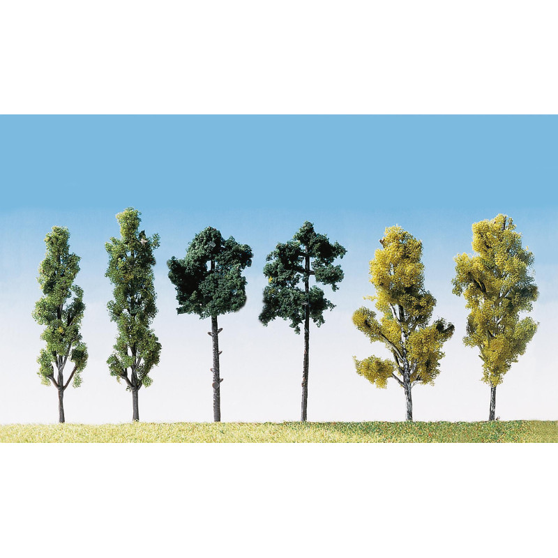 Arbres assortis 6 pcs 60 mm - HO 1/87 - FALLER 181488