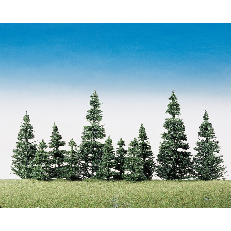 Sapins argentés, 40 pièces 50 à 120 mm - HO 1/87 - FALLER 181493
