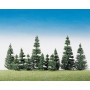 Sapins argentés, 40 pièces 50 à 120 mm - HO 1/87 - FALLER 181493