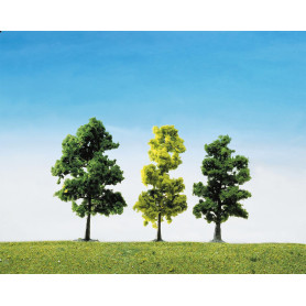 Arbres de forêt mixte, 15 pièces 100 mm - HO 1/87 - FALLER 181497