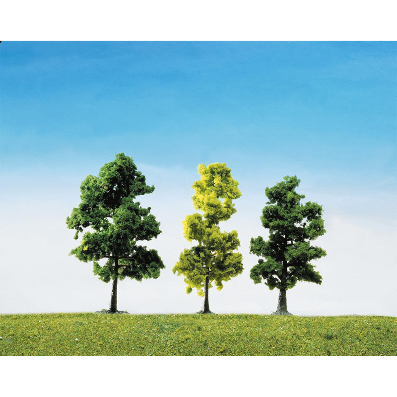 Arbres de forêt mixte, 15 pièces 100 mm - HO 1/87 - FALLER 181497