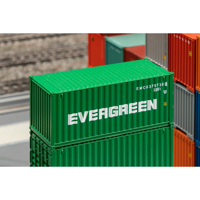 20' Conteneur EVERGREEN - HO 1/87 - FALLER 182004
