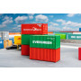 20' Conteneur, lot de 5 - HO 1/87 - FALLER 182051