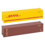 Conteneurs 40' DHL + XTRA, 2 pièces - HO 1/87 - FALLER 182056
