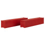 40' Conteneur, rouge, lot de 2 - HO 1/87 - FALLER 182154