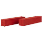 40' Conteneur, rouge, lot de 2 - HO 1/87 - FALLER 182154