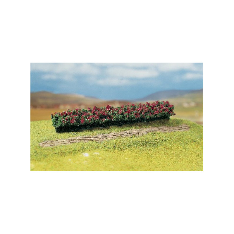 3 haies fleurs rouges - HO 1/87 - FALLER 181352