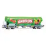 Wagon-trémie transport de sucre 4 essieux, « ANDROS » ép. IV - HO 1/87 - JOUEF HJ6318