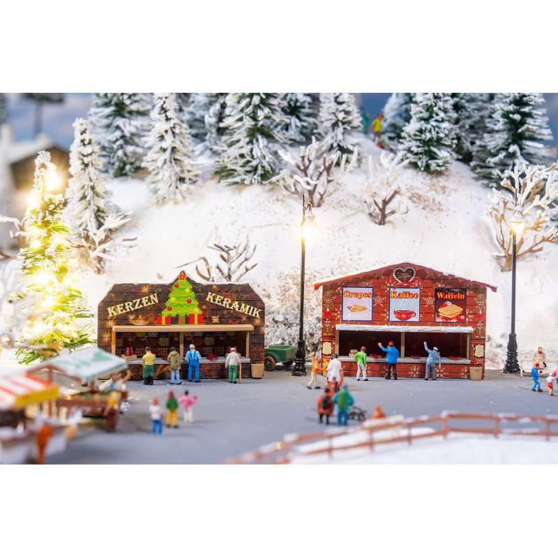 Coffret 2 stands de marché de Noël - N 1/160 - FALLER 272021