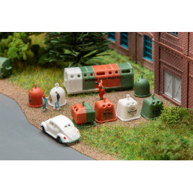 Kit de conteneurs de tri sélectif - N 1/160 - FALLER 272567