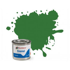 Humbrol 131 - Satin Mid Green (vert moyen satiné) - peinture enamel 14ml AA1448