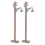 Mât en bois avec lampe à bras, 2 pièces - G 1/22,5 - FALLER 333233