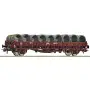 Wagon plat chargé de bobines SNCF, ép. IV - HO 1/87 - ROCO 6600300
