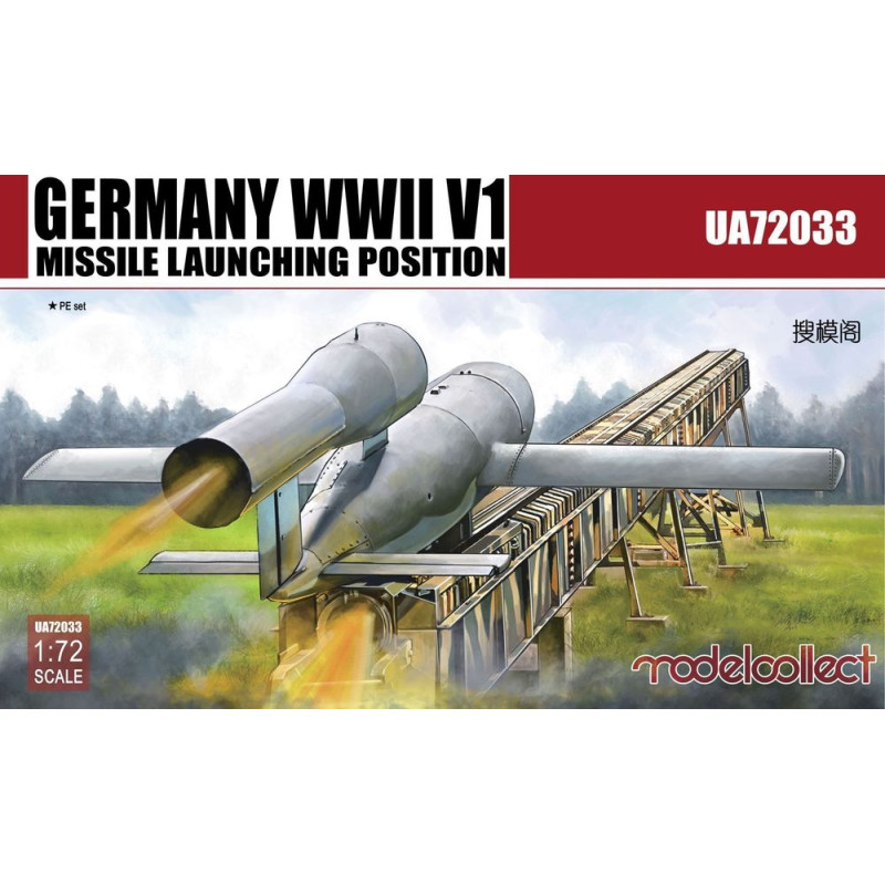 Position de lancement missile V1 allemand - 2en1 - 1/72 - MODELCOLLECT UA72033