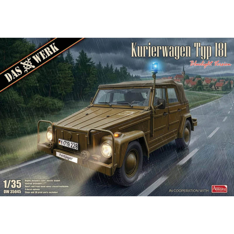 Voiture de livraison type 181 version gyrophare - échelle 1/35 - DAS WERK 35045