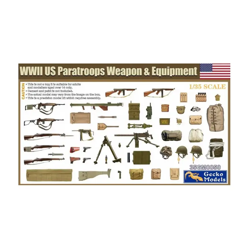 Armes et équipements parachutistes américains WWII - 1/35 - GECKO MODELS 35GM0050