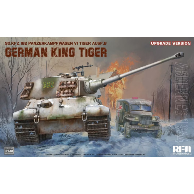 King Tiger Ardennes 1944 (Upgrade Version) - 1/35 - RYE FIELD MODEL 5138