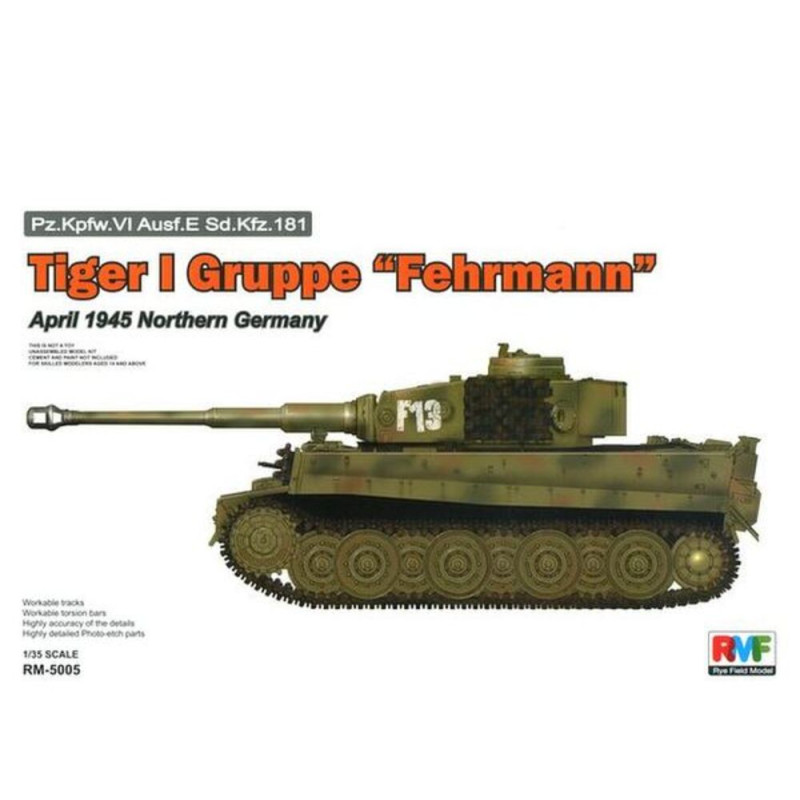 Tiger I Gruppe "Fehrmann" Avril 1945 - 1/35 - RYE FIELD 5005