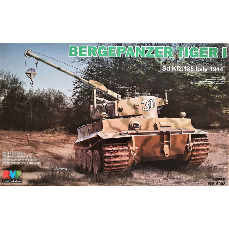 Véhicule blindé de dépannage Tiger I Sd.Kfz.185 Italie 1944 - 1/35 - RYE FIELD 5008
