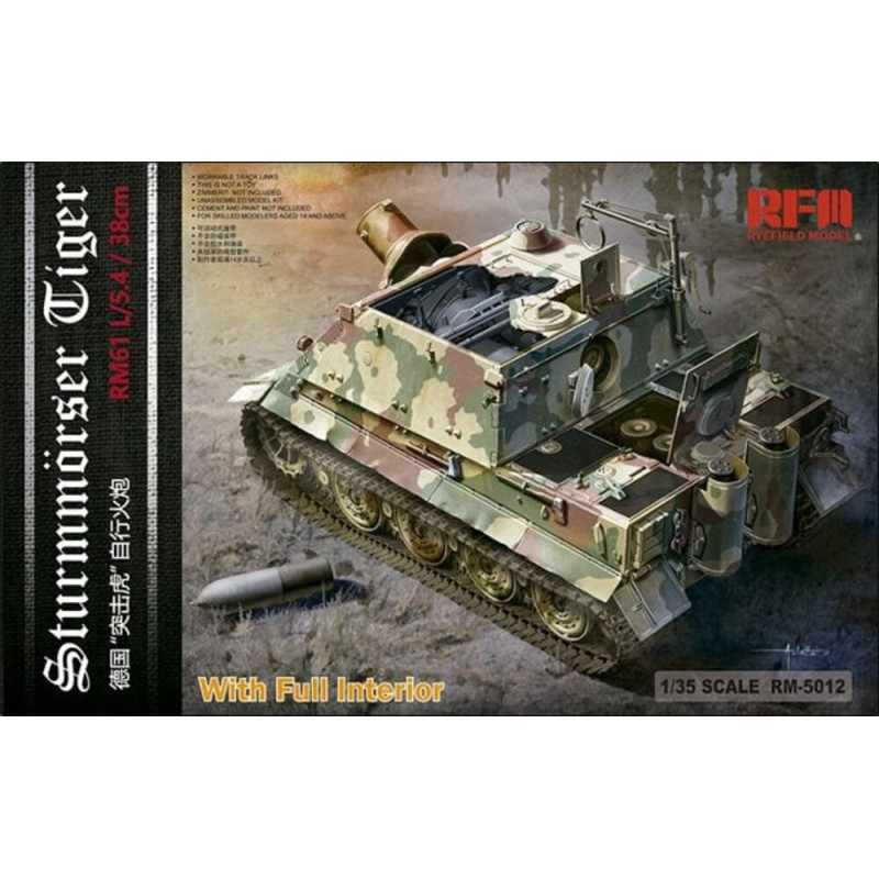 Sturmtiger avec intérieur complet - 1/35 - RYE FIELD 5012