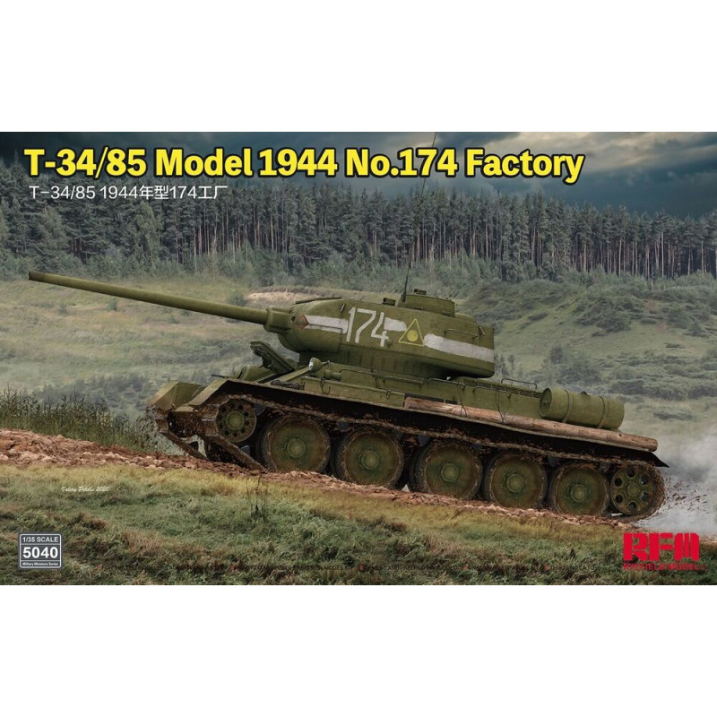 T-34/85 Modèle 1944 N°174 Factory - 1/35 - RYE FIELD 5040