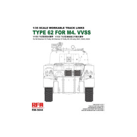 Maillons chenille Type 62 Sherman VC, M3, M4A1, M4A4 - 1/35 - RYE FIELD 5044