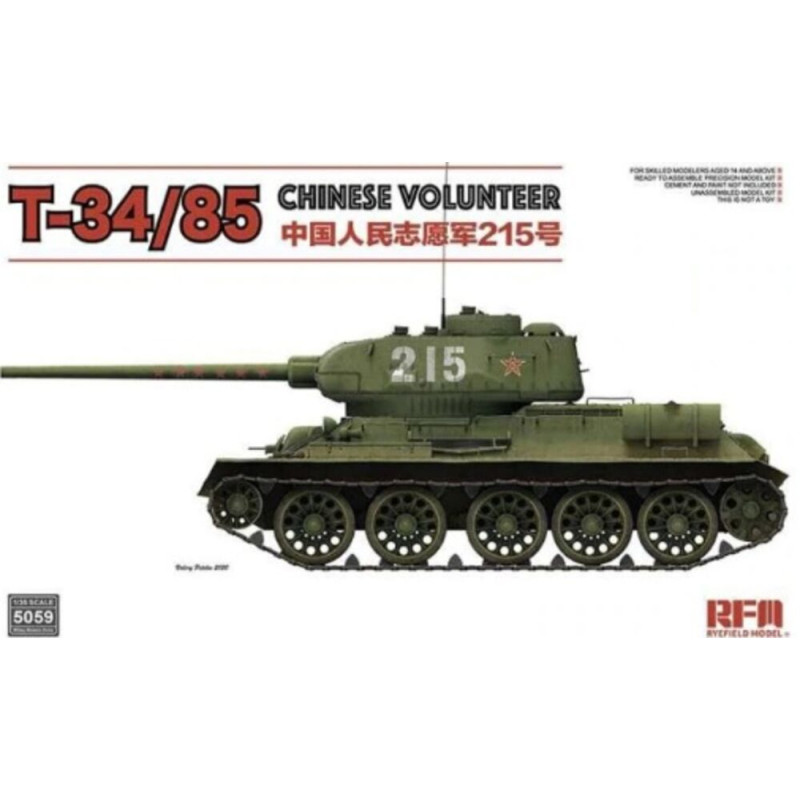 T-34/85 No.183 Factory Chinese Volunteer - 1/35 - RYE FIELD 5059