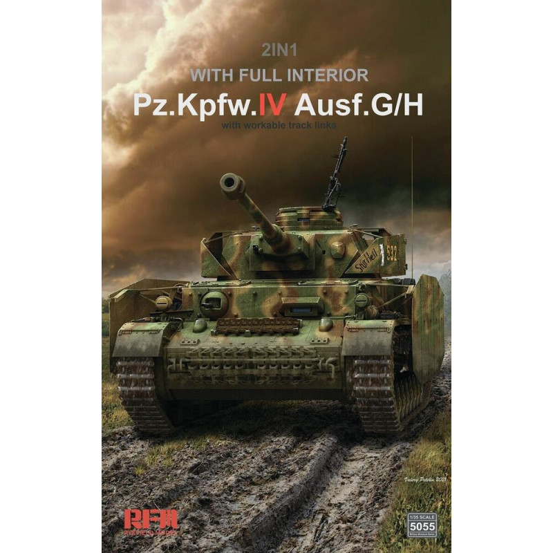 Pz.Kpfw.IV Ausf.G/H 2en1 avec intérieur complet - 1/35 - RYE FIELD 5055