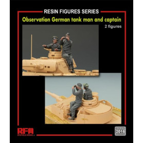 Tankiste allemand et capitaine en observation (2 figurines - 1/35 - RYE FIELD 2015