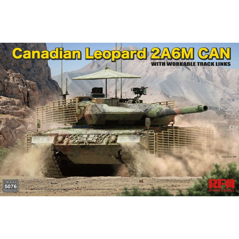 Leopard 2A6M CAN canadien avec chenilles fonctionnelles - 1/35 - RYE FIELD 5076