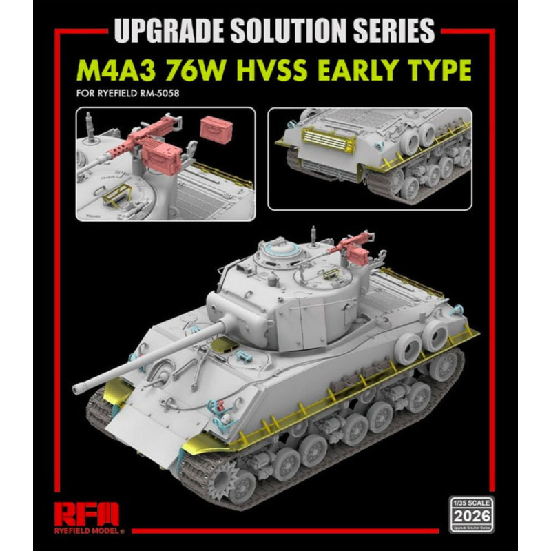 Kit de mise à niveau pour M4A3 76W HVSS (premier type) - 1/35 - RYE FIELD 2026
