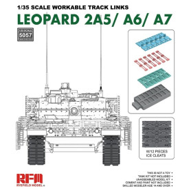 Chenilles fonctionnelles pour Leopard 2A5/A6/A7 - 1/35 - RYE FIELD 5057