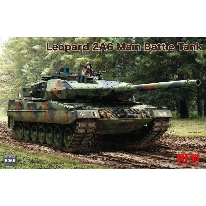 Char Leopard 2A6 avec chenilles fonctionnelles (sans - 1/35 - RYE FIELD 5065