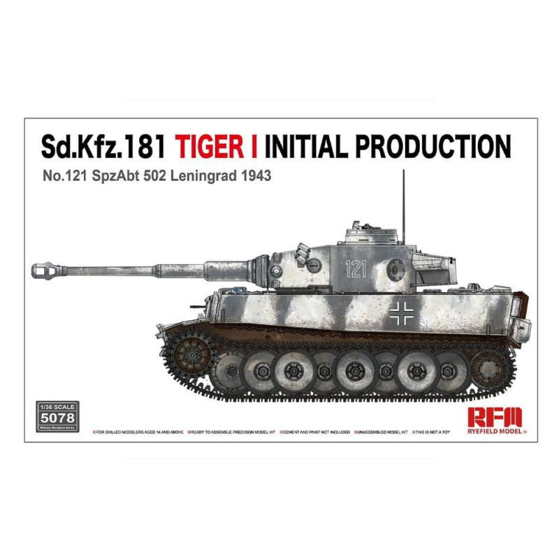 Sd.Kfz.181 Tiger I n°121, SpzAbt.502 Leningrad 1943 - 1/35 - RYE FIELD 5078
