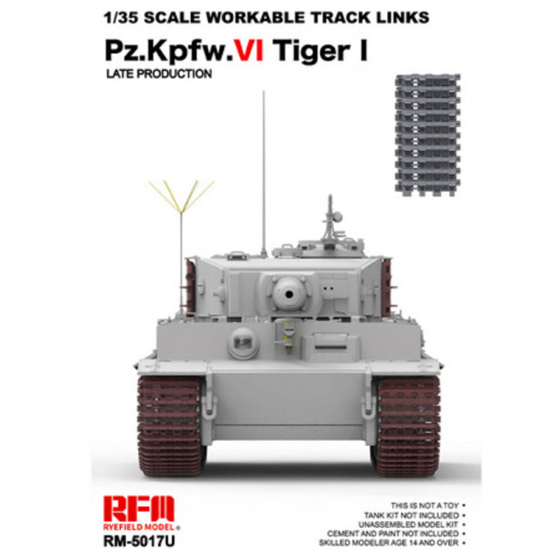 Maillons chenille fonctionnels Tiger I tardif (new - 1/35 - RYE FIELD 5017U
