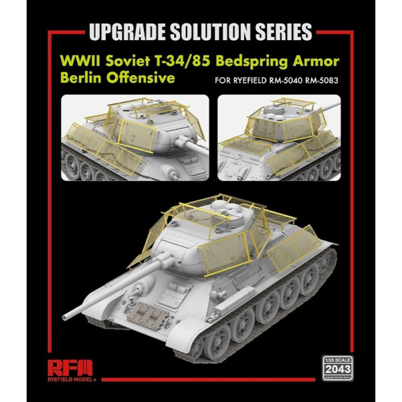 Blindage Bedspring T-34/85 soviétique (Berlin) pour 5083 - 1/35 - RYE FIELD 2043