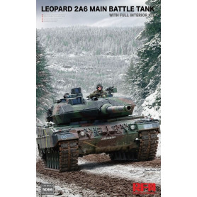 Char de combat Leopard 2A6 avec intérieur complet - 1/35 - RYE FIELD 5066