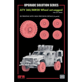 Jeu de roues affaissées pour JLTV 365/80R20 - 1/35 - RYE FIELD 2052